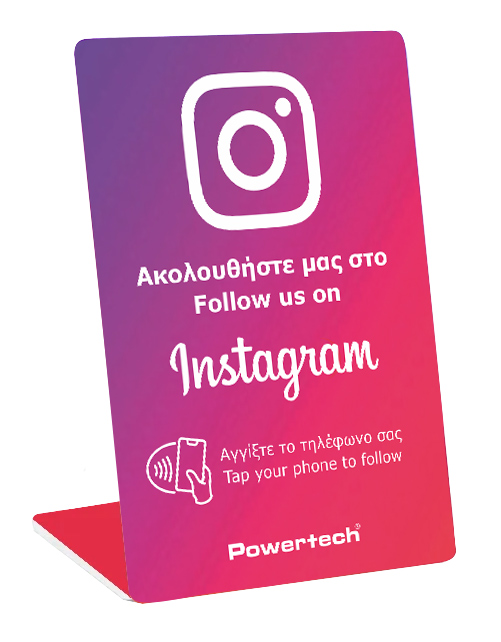 POWERTECH NFC επιτραπέζιο stand Follow us on Instagram PT-1405 1 POWERTECH NFC επιτραπέζιο stand Follow us on Instagram PT-1405