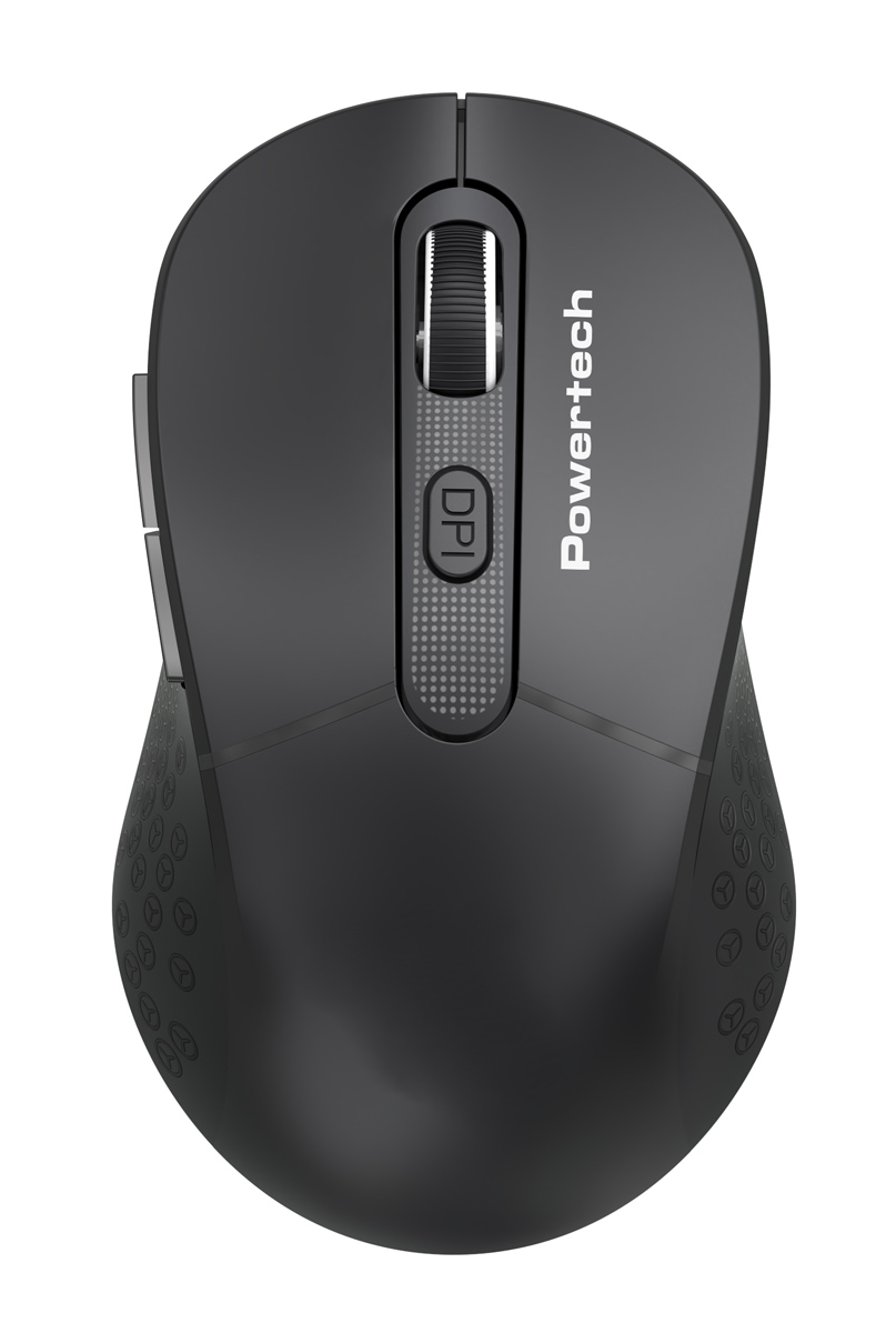 POWERTECH ασύρματο ποντίκι PT-1466, USB δέκτης, έως 1600DPI, μαύρο 1 POWERTECH ασύρματο ποντίκι PT-1466