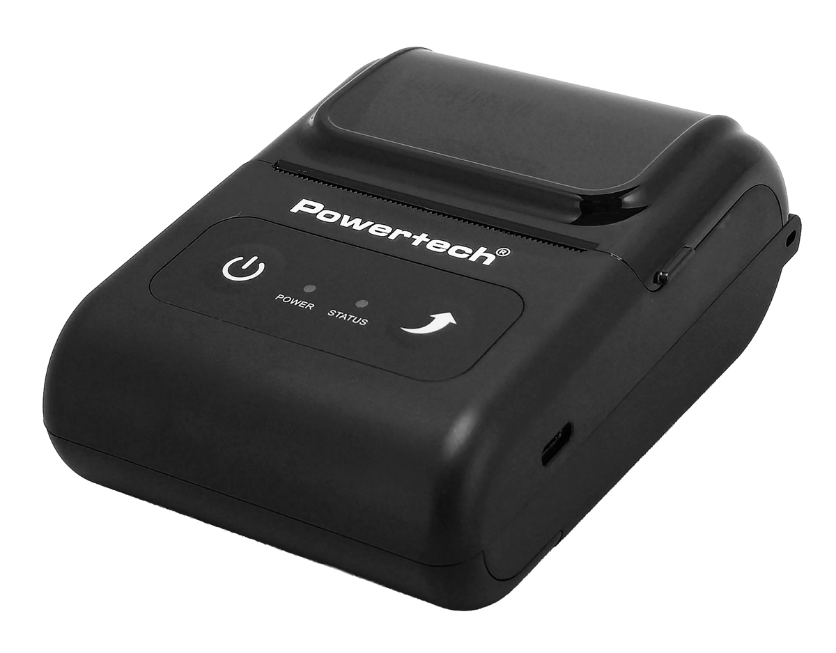POWERTECH φορητός θερμικός εκτυπωτής αποδείξεων PT-1508, USB-C/Bluetooth, μαύρος 1 POWERTECH φορητός θερμικός εκτυπωτής αποδείξεων PT-1508