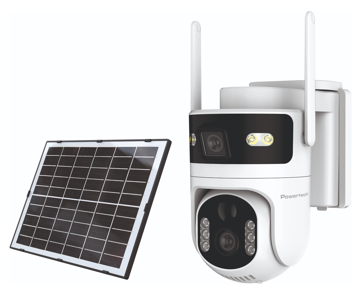 POWERTECH smart ηλιακή κάμερα PT-1547, dual lens, 4MP, 4G, PTZ, SD, IP65 1 POWERTECH smart ηλιακή κάμερα PT-1547