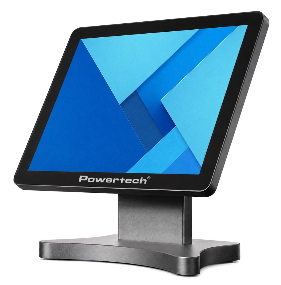 POWERTECH οθόνη αφής PT-1632, LCD, 15" 1024x768p, HDMI/VGA, VESA 75x75mm, μαύρη 1 POWERTECH οθόνη αφής PT-1632