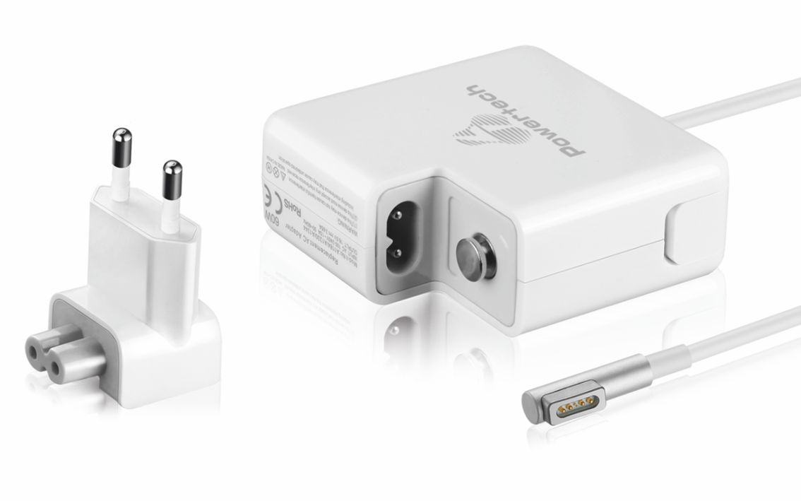 POWERTECH φορτιστής laptop PT-288 για Apple, 60W, 16.5V/3.65A, λευκός 1 POWERTECH φορτιστής laptop PT-288 για Apple