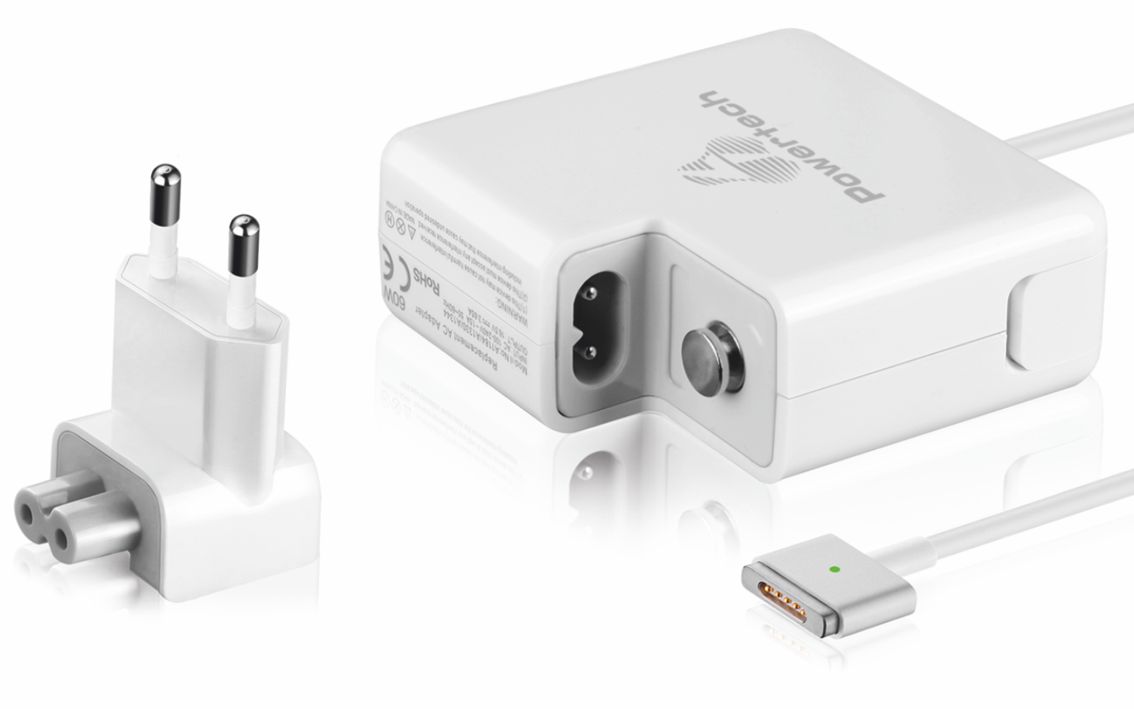 POWERTECH φορτιστής laptop PT-289 για Apple, 60W, 16.5V/3.65A, λευκός 1 POWERTECH φορτιστής laptop PT-289 για Apple