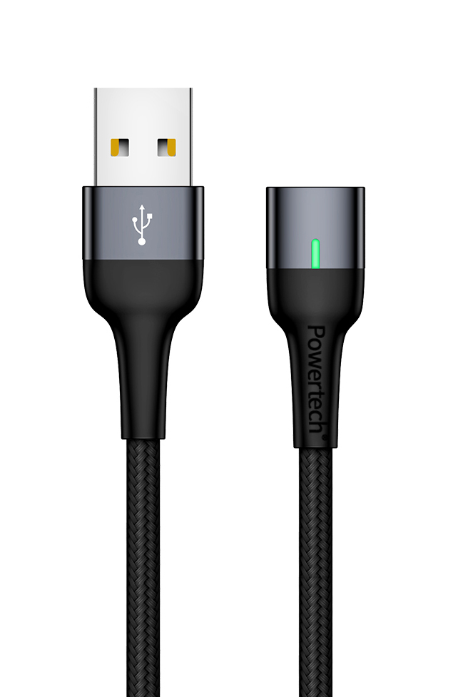POWERTECH καλώδιο USB PT-757, μαγνητικό, 480Mbps, 1m, μαύρο 1 POWERTECH καλώδιο USB PT-757