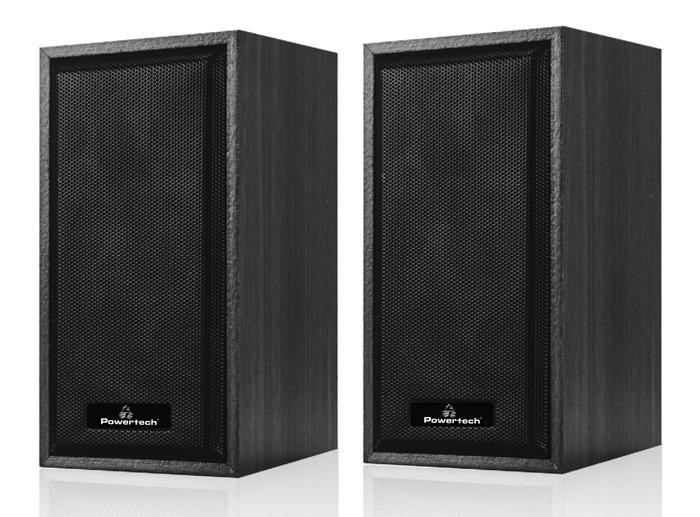 POWERTECH ηχεία Premium sound PT-845 από ξύλο, 2x 3W, 3.5mm, μαύρα 1 POWERTECH ηχεία Premium sound PT-845 από ξύλο