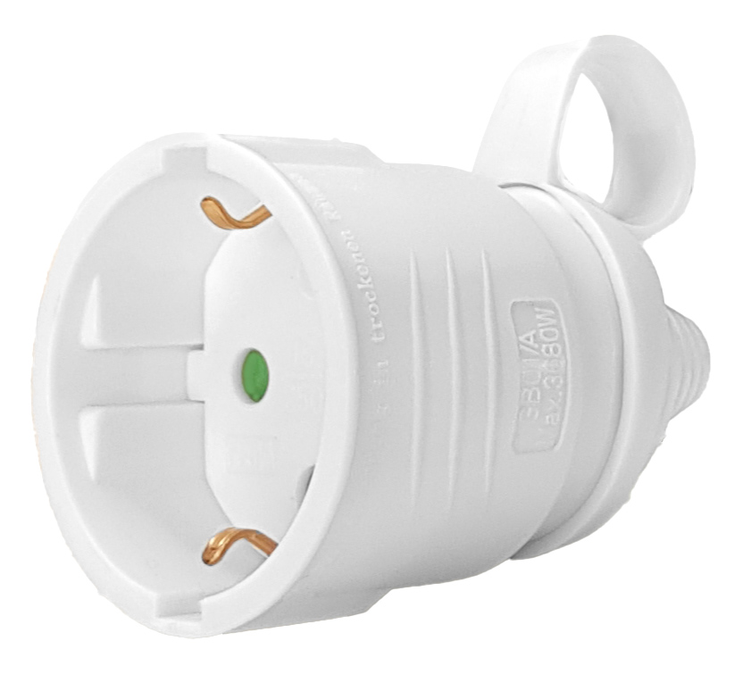 POWERTECH φις ρεύματος PT-887, 1x schuko, 16A, λευκό 1 POWERTECH φις ρεύματος PT-887