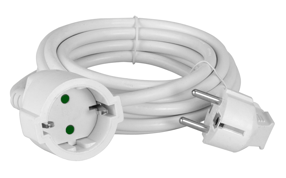 POWERTECH μπαλαντέζα ρεύματος PT-888, 1x schuko, 16A, 3m, λευκή 1 POWERTECH μπαλαντέζα ρεύματος PT-888