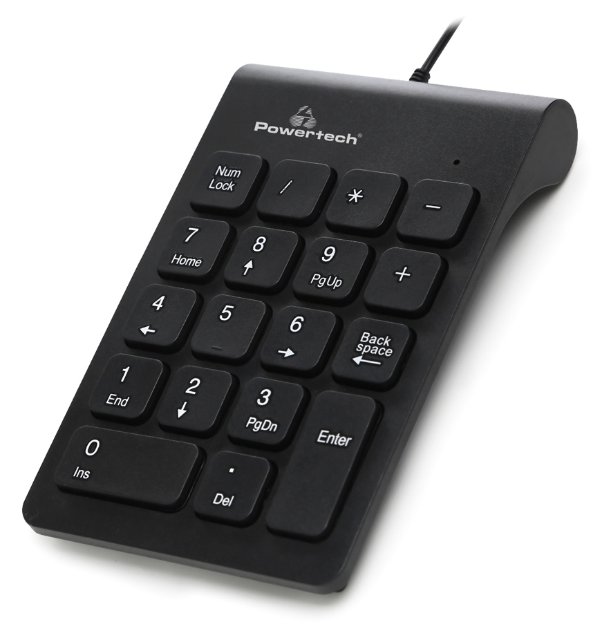 POWERTECH ενσύρματο αριθμητικό πληκτρολόγιο PT-938, USB, μαύρο 1 POWERTECH ενσύρματο αριθμητικό πληκτρολόγιο PT-938