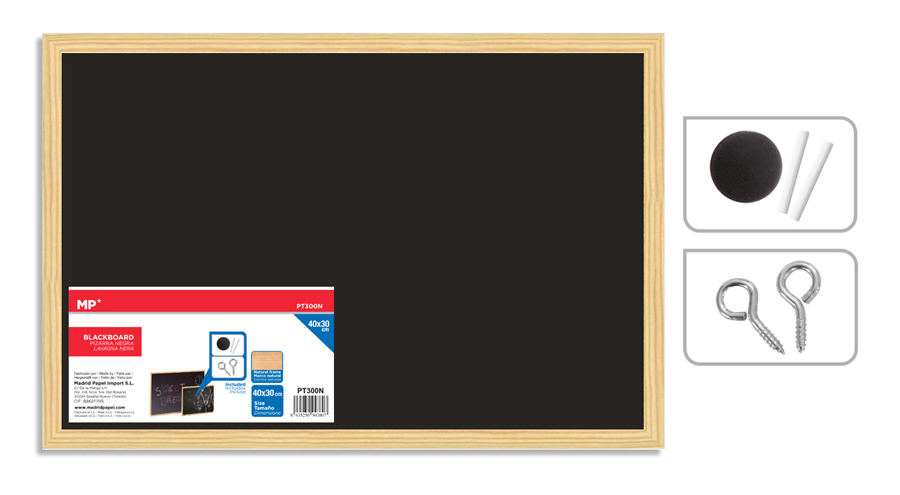 MP Πίνακας μαύρος με κιμωλίες PT300N, 40 x 30cm 1 MP Πίνακας μαύρος με κιμωλίες PT300N