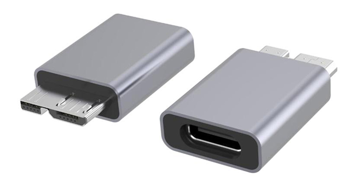 POWERTECH αντάπτορας USB 3.0 Micro B σε USB-C PTH-067, 5Gbps, γκρι 1 POWERTECH αντάπτορας USB 3.0 Micro B σε USB-C PTH-067