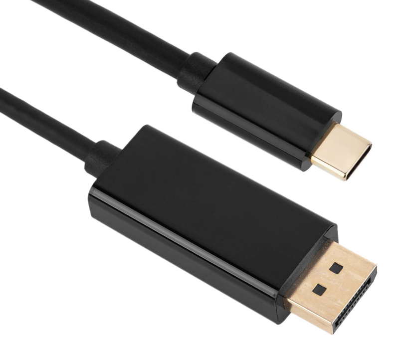 POWERTECH καλώδιο USB-C σε DisplayPort PTH-071, 4K/60Hz, 2m, μαύρο 1 POWERTECH καλώδιο USB-C σε DisplayPort PTH-071