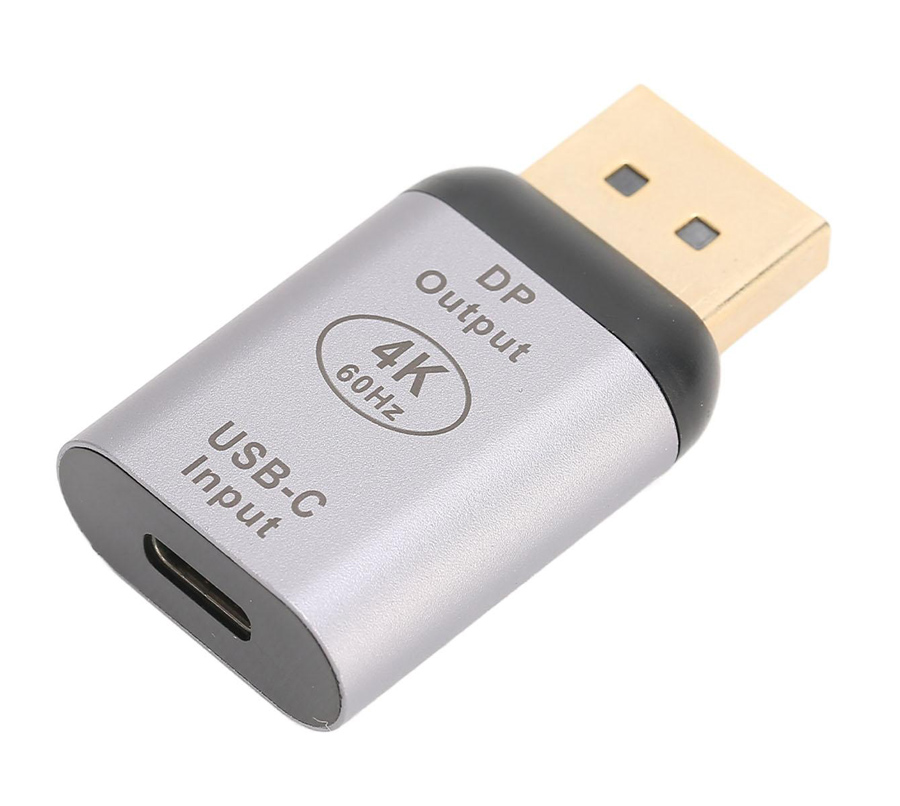 POWERTECH αντάπτορας USB-C σε DisplayPort PTH-096, 4K/60Hz, γκρι 1 POWERTECH αντάπτορας USB-C σε DisplayPort PTH-096