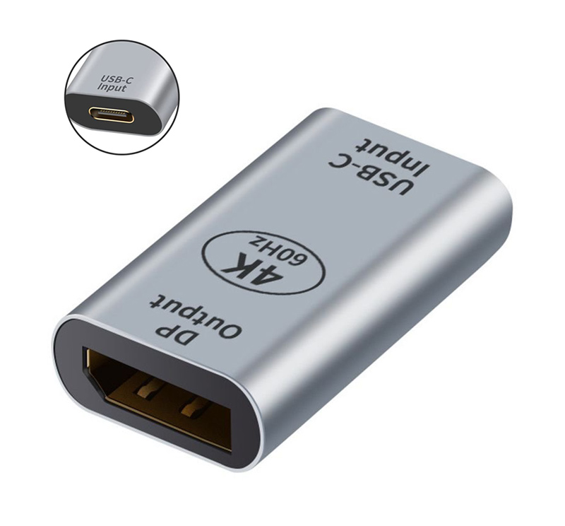 POWERTECH αντάπτορας USB-C σε DisplayPort PTH-097, 4K/60Hz, γκρι 1 POWERTECH αντάπτορας USB-C σε DisplayPort PTH-097