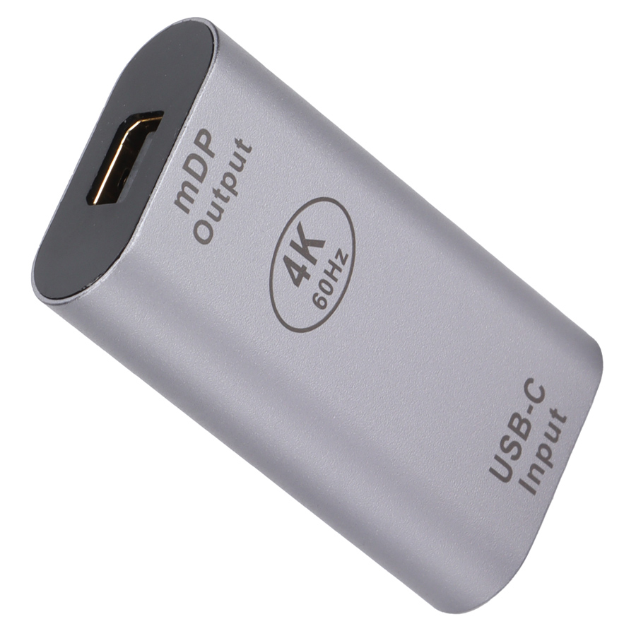 POWERTECH αντάπτορας USB-C σε Mini DisplayPort PTH-098, 4K/60Hz, γκρι 1 POWERTECH αντάπτορας USB-C σε Mini DisplayPort PTH-098