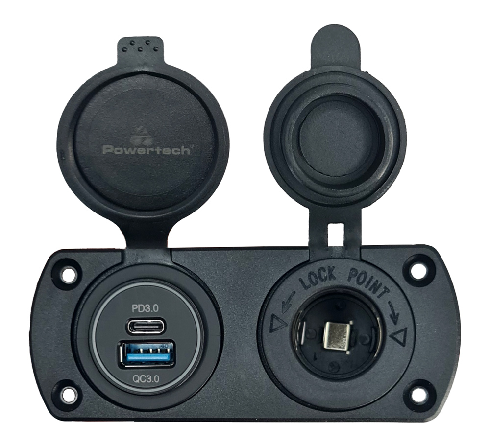 POWERTECH πρίζα 12V για σκάφη & οχήματα PTL-001, USB/USB-C θύρες, IP65 1 POWERTECH πρίζα 12V για σκάφη & οχήματα PTL-001