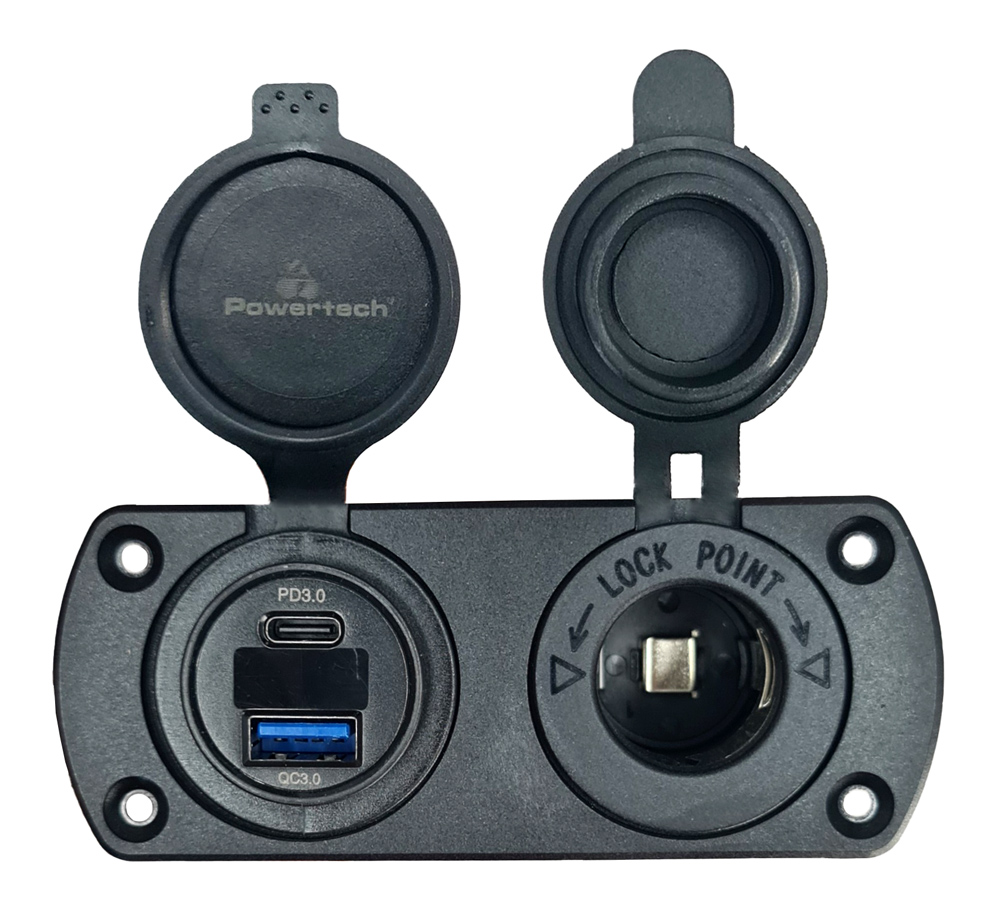 POWERTECH πρίζα 12V για σκάφη & οχήματα PTL-002, USB/USB-C, οθόνη, IP65 1 POWERTECH πρίζα 12V για σκάφη & οχήματα PTL-002