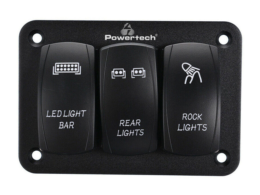 POWERTECH πάνελ σκαφών PTL-018 με 3x διακόπτες φώτων, IP65 1 POWERTECH πάνελ σκαφών PTL-018 με 3x διακόπτες φώτων