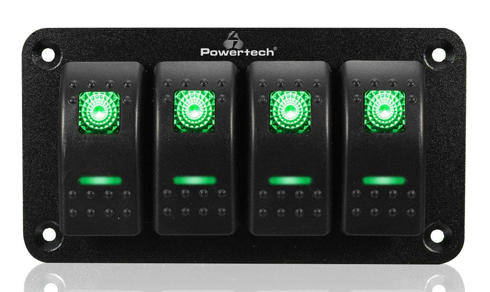 POWERTECH πάνελ σκαφών & οχημάτων PTL-019 με 4x διακόπτες, IP65 1 POWERTECH πάνελ σκαφών & οχημάτων PTL-019 με 4x διακόπτες