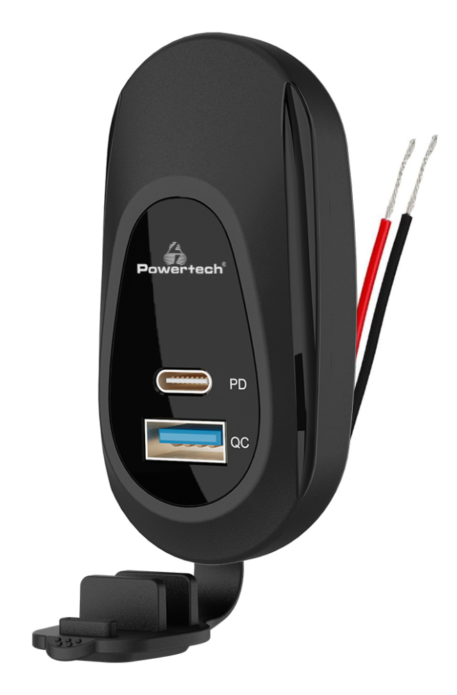 POWERTECH πρίζα USB για σκάφη & οχήματα PTL-026, USB & USB-C 1 POWERTECH πρίζα USB για σκάφη & οχήματα PTL-026