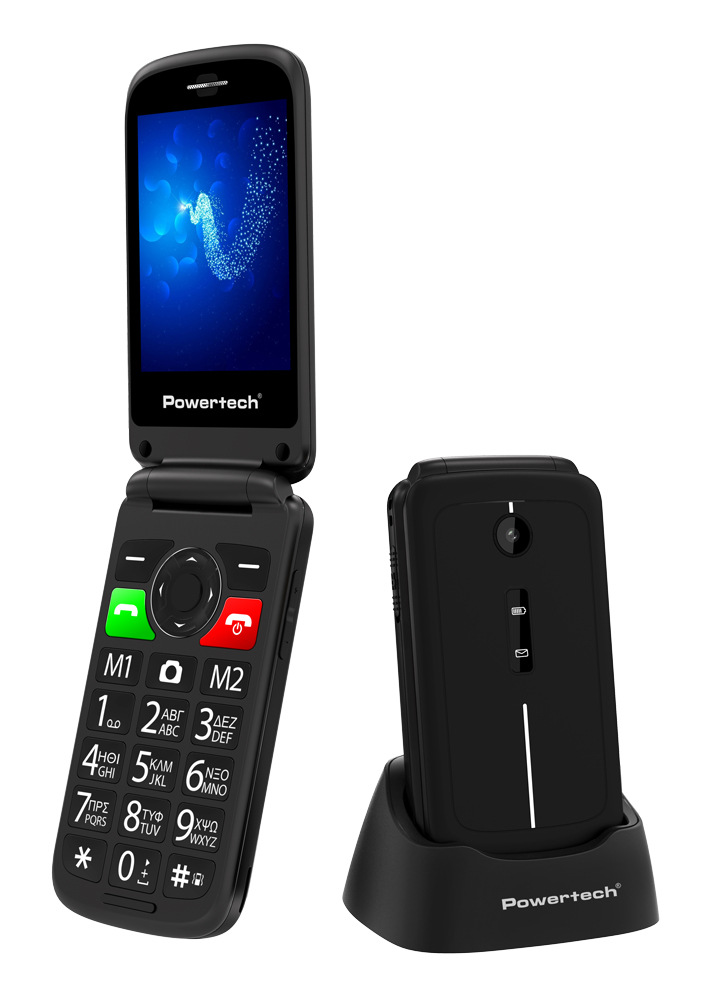 POWERTECH κινητό τηλέφωνο Sentry 2.8, 2.8", dual SIM, πλήκτρο SOS, μαύρο 1 POWERTECH κινητό τηλέφωνο Sentry 2.8