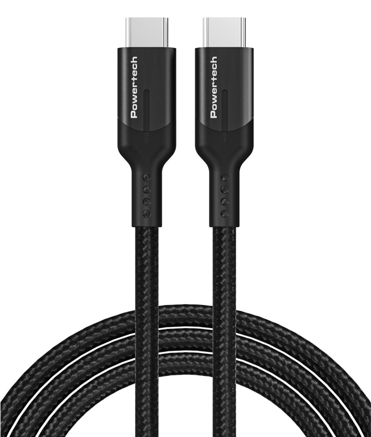 POWERTECH καλώδιο USB-C PTR-0135, PD 60W, 10Gbps, copper, 1m, μαύρο 1 POWERTECH καλώδιο USB-C PTR-0135