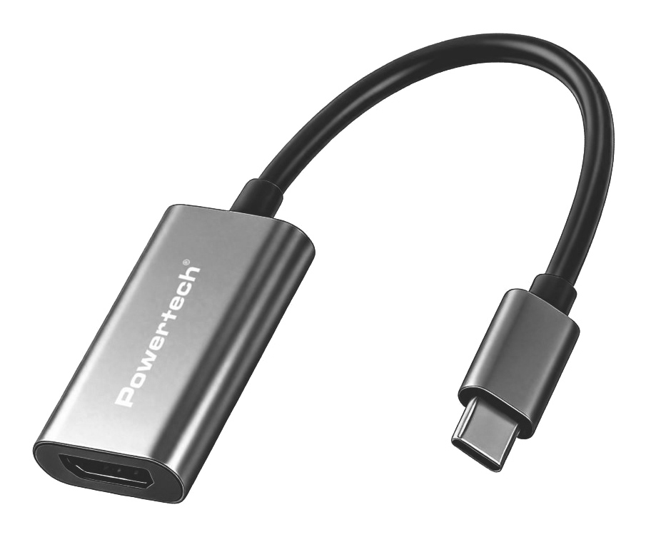 POWERTECH αντάπτορας USB-C σε HDMI PTR-0208, 4K/30Hz, 10 Gbps, γκρι 1 POWERTECH αντάπτορας USB-C σε HDMI PTR-0208
