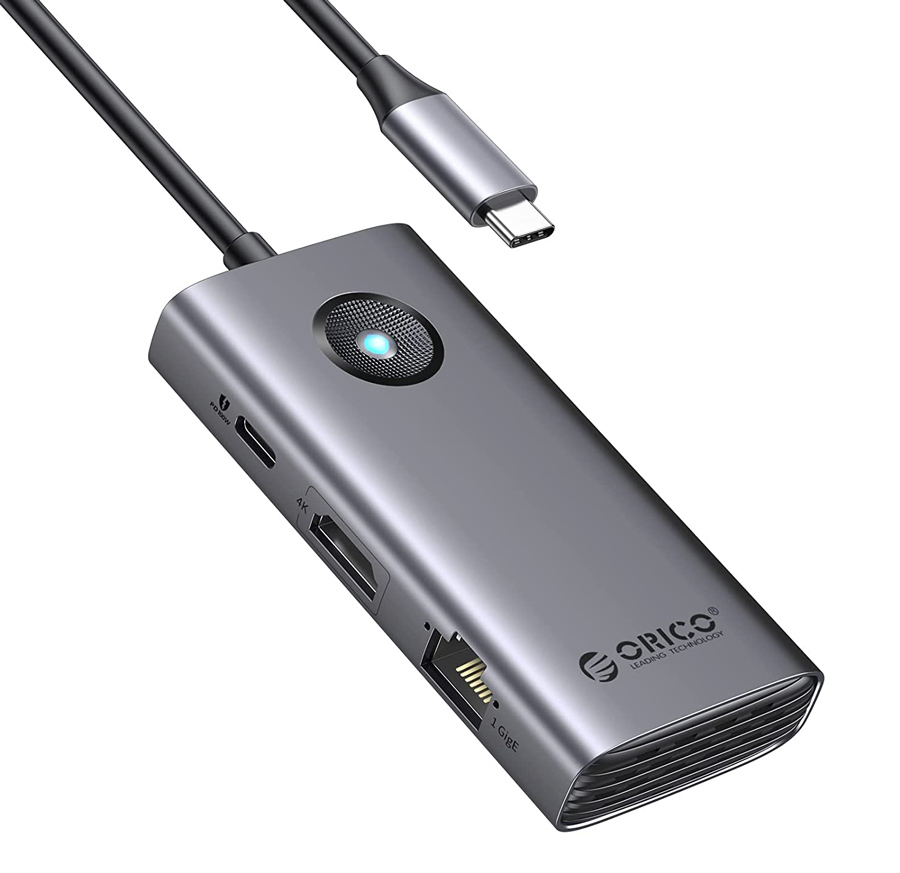 ORICO docking station PW11-6PR, 6 θυρών, USB-C σύνδεση, 100W PD 4K, γκρι 1 ORICO docking station PW11-6PR