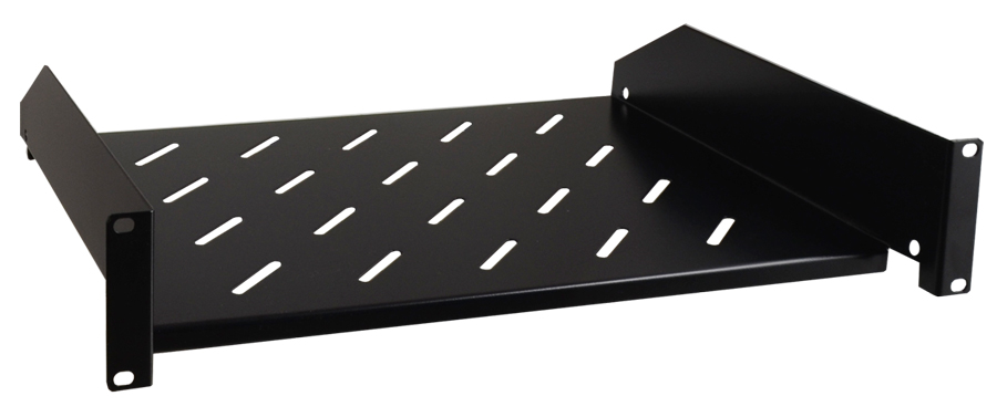 PULSAR σταθερό ράφι 19" RAPD600, για rack βάθους 600mm, 2U, μαύρο 1 PULSAR σταθερό ράφι 19" RAPD600