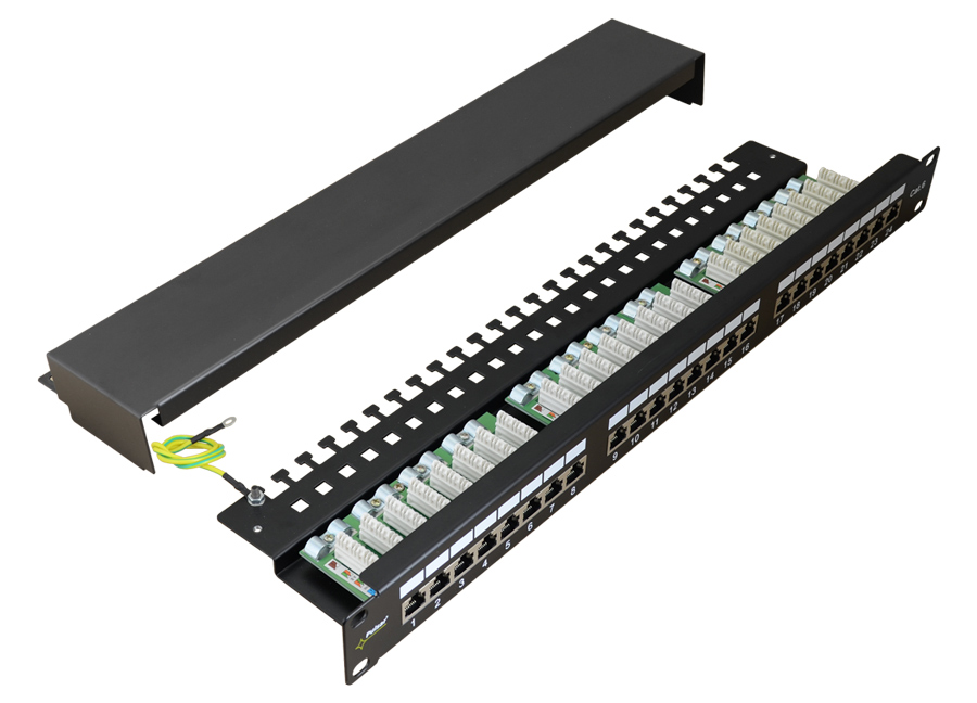 PULSAR patch panel RP-F24V6, 19"/1U, 24-port, FTP Cat 6 1 PULSAR patch panel RP-F24V6