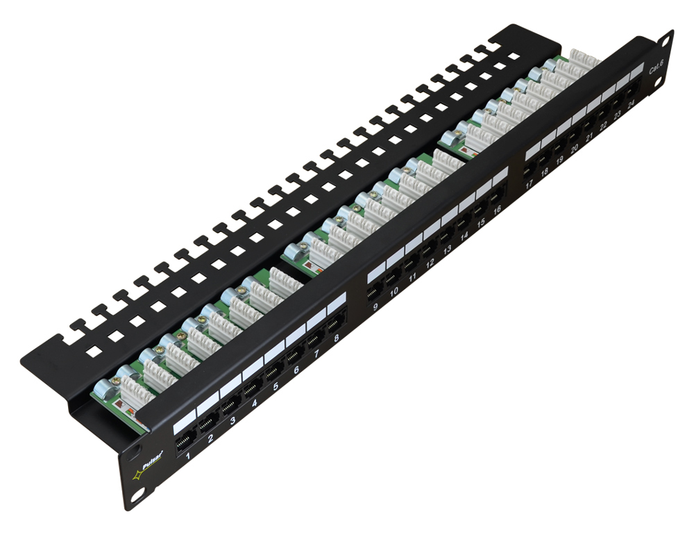 PULSAR patch panel RP-U24V6, 19"/1U, 24-port, UTP Cat 6 1 PULSAR patch panel RP-U24V6