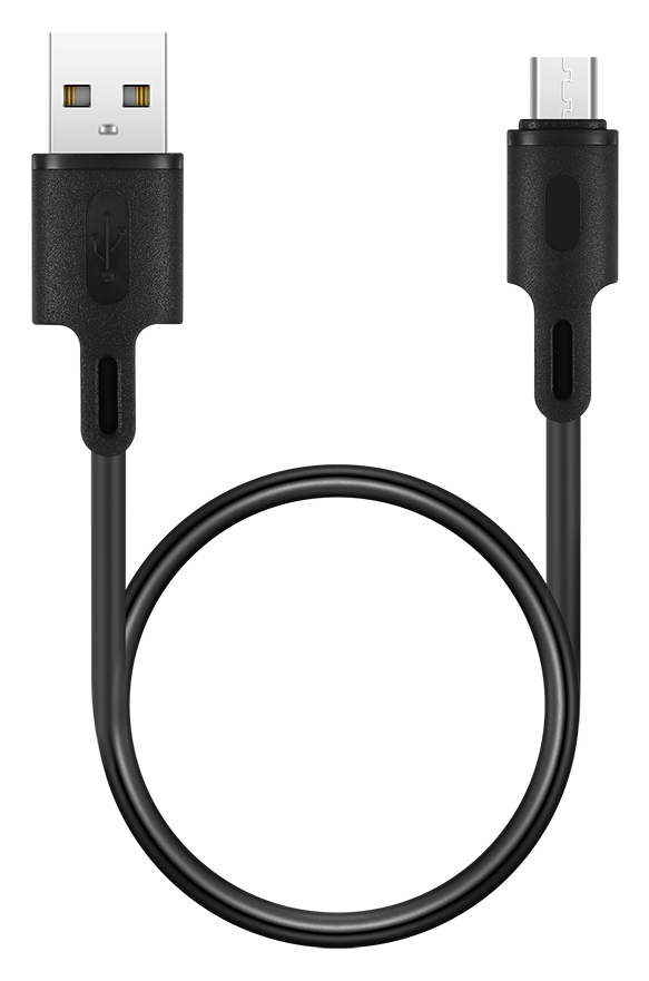 ROCKROSE καλώδιο USB σε Micro USB Beta AM Mini, 2.4A, 30cm, μαύρο 1 ROCKROSE καλώδιο USB σε Micro USB Beta AM Mini