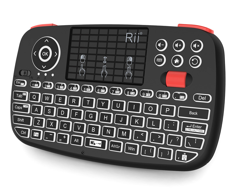 RIITEK ασύρματο mini πληκτρολόγιο i4, backlit, Bluetooth & 2.4GHz, μαύρο 1 RIITEK ασύρματο mini πληκτρολόγιο i4