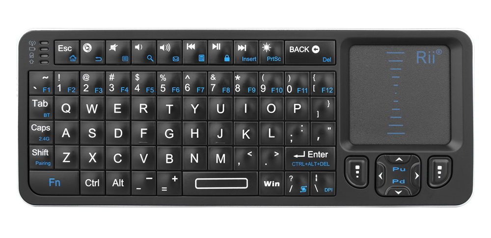 RIITEK ασύρματο mini πληκτρολόγιο K06, backlit, Bluetooth/2.4GHz, μαύρο 1 RIITEK ασύρματο mini πληκτρολόγιο K06