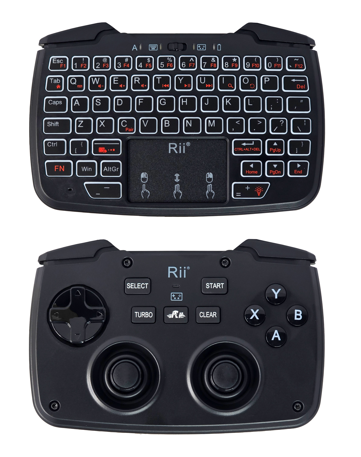 RIITEK ασύρματο gamepad & πληκτρολόγιο RK707, backlit, 2.4GHz, μαύρο 1 RIITEK ασύρματο gamepad & πληκτρολόγιο RK707