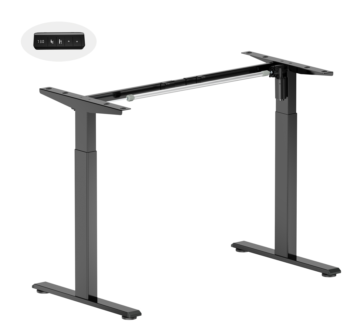 BRATECK σκελετός ηλεκτρικού γραφείου S22-22D, 1020~1400x600x700~1150mm, μαύρο 1 BRATECK σκελετός ηλεκτρικού γραφείου S22-22D