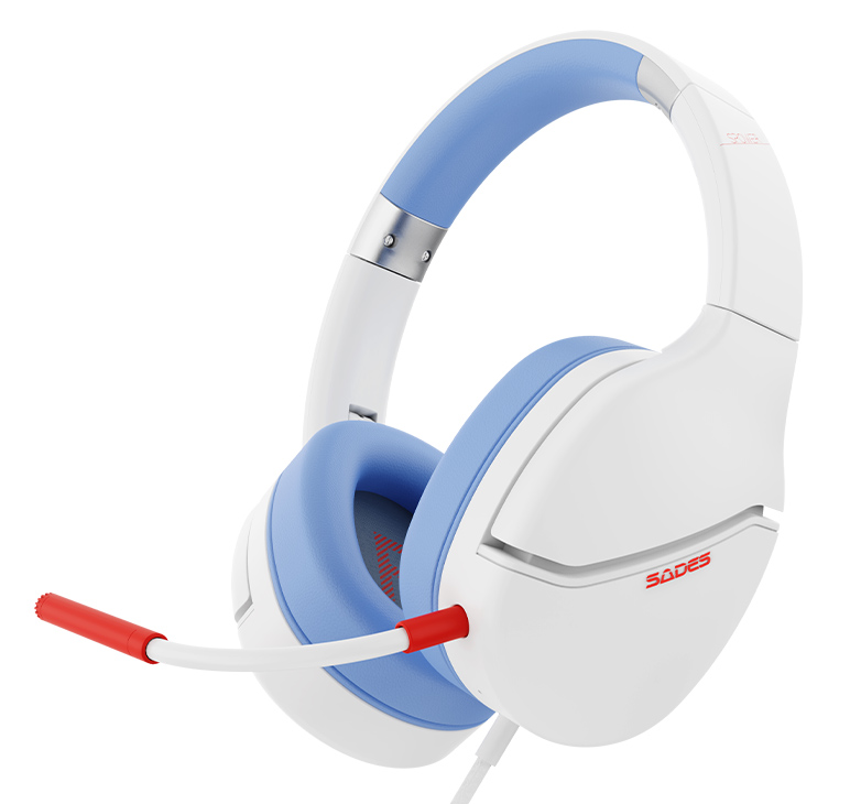 SADES gaming headset SPOWER, 3.5mm σύνδεση, 40mm, multi-platform, λευκό 1 SADES gaming headset SPOWER
