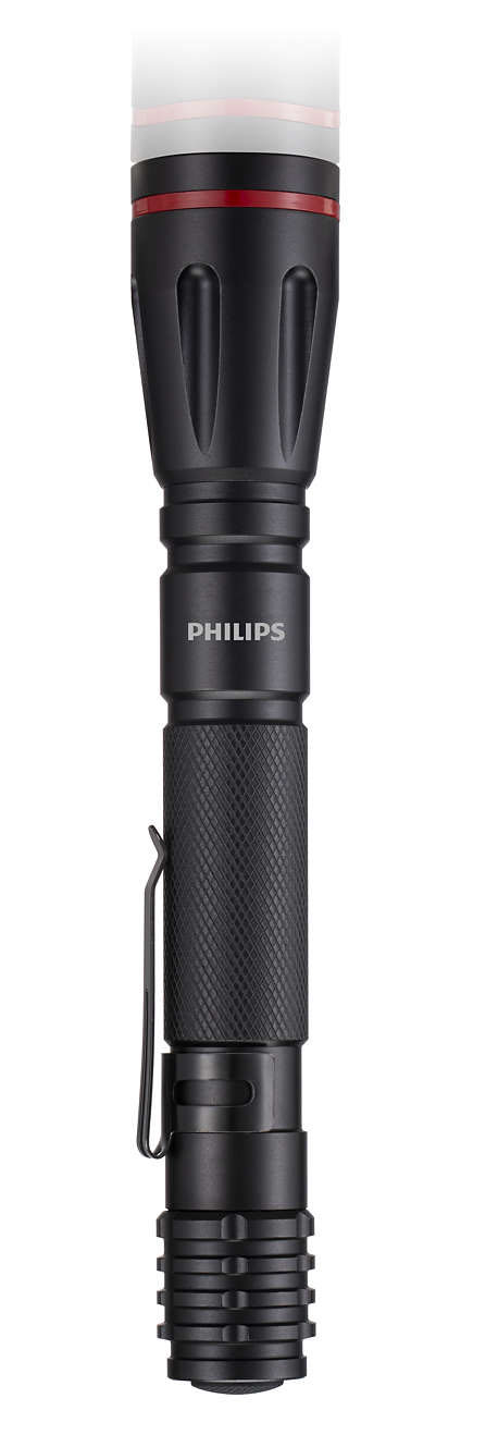 PHILIPS φορητός φακός LED SFL1001P-10, 1000 series, 160lm, μαύρος 1 PHILIPS φορητός φακός LED SFL1001P-10