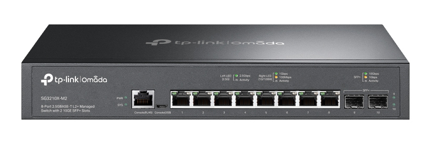 TP-LINK L2+ managed switch SG3210X-M2, 8x 2.5Gbps θύρες, V1.0 1 TP-LINK L2+ managed switch SG3210X-M2