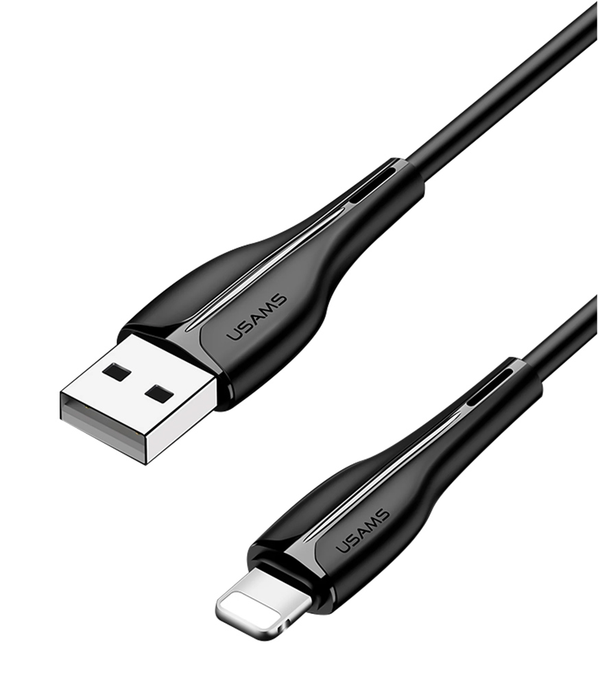 USAMS καλώδιο Lightning σε USB US-SJ371, 2A, 1m, μαύρο 1 USAMS καλώδιο Lightning σε USB US-SJ371