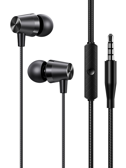 USAMS earphones με μικρόφωνο EP-42, 3.5mm σύνδεση, Φ10mm, 1.2m, μαύρα 1 USAMS earphones με μικρόφωνο EP-42