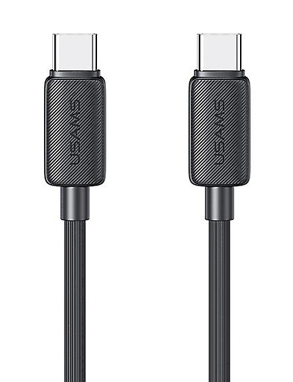 USAMS καλώδιο USB-C σε USB-C US-SJ691, 60W, 480Mbps, 1m, μαύρο 1 USAMS καλώδιο USB-C σε USB-C US-SJ691