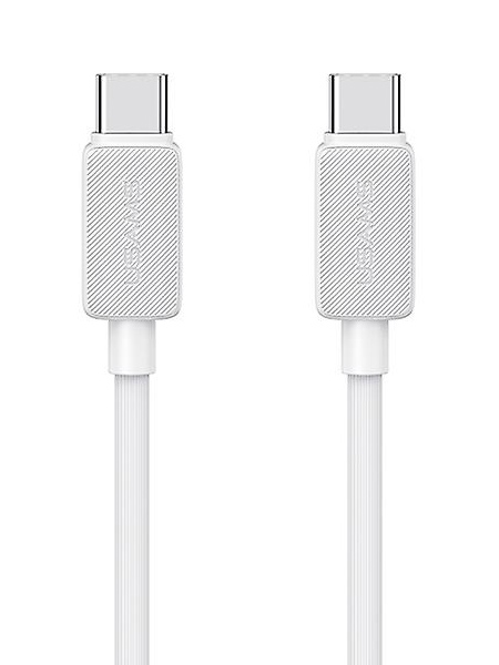 USAMS καλώδιο USB-C σε USB-C US-SJ691, 60W, 480Mbps, 1m, λευκό 1 USAMS καλώδιο USB-C σε USB-C US-SJ691