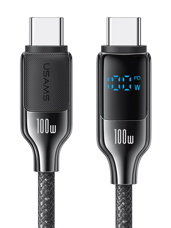 USAMS καλώδιο USB-C SJ742, 100W, 480Mbps, 1.2m, μαύρο 1 USAMS καλώδιο USB-C SJ742