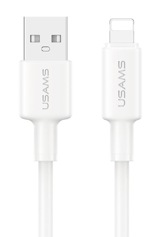 USAMS καλώδιο Lightning σε USB SJ762, 2.4A 12W, 480Mbps, 1m, λευκό 1 USAMS καλώδιο Lightning σε USB SJ762