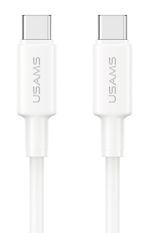 USAMS καλώδιο USB-C SJ763, 60W, 480Mbps, 1m, λευκό 1 USAMS καλώδιο USB-C SJ763