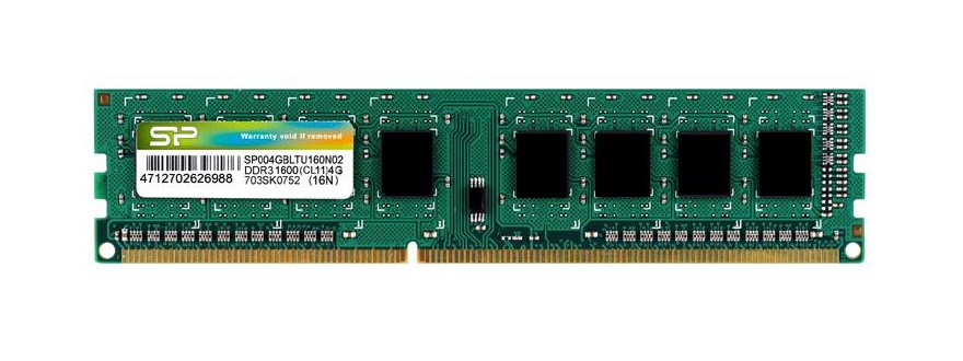 SILICON POWER μνήμη RAM DDR3, 1600MHz PC3-12800, 1.5V, 4GB 1 SILICON POWER μνήμη RAM DDR3