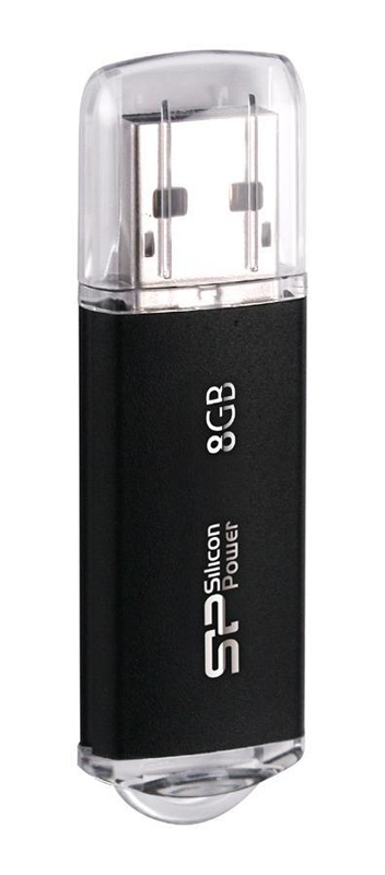 SILICON POWER USB Flash Drive Ultima II-I, 8GB, USB 2.0, μαύρο 1 SILICON POWER USB Flash Drive Ultima II-I