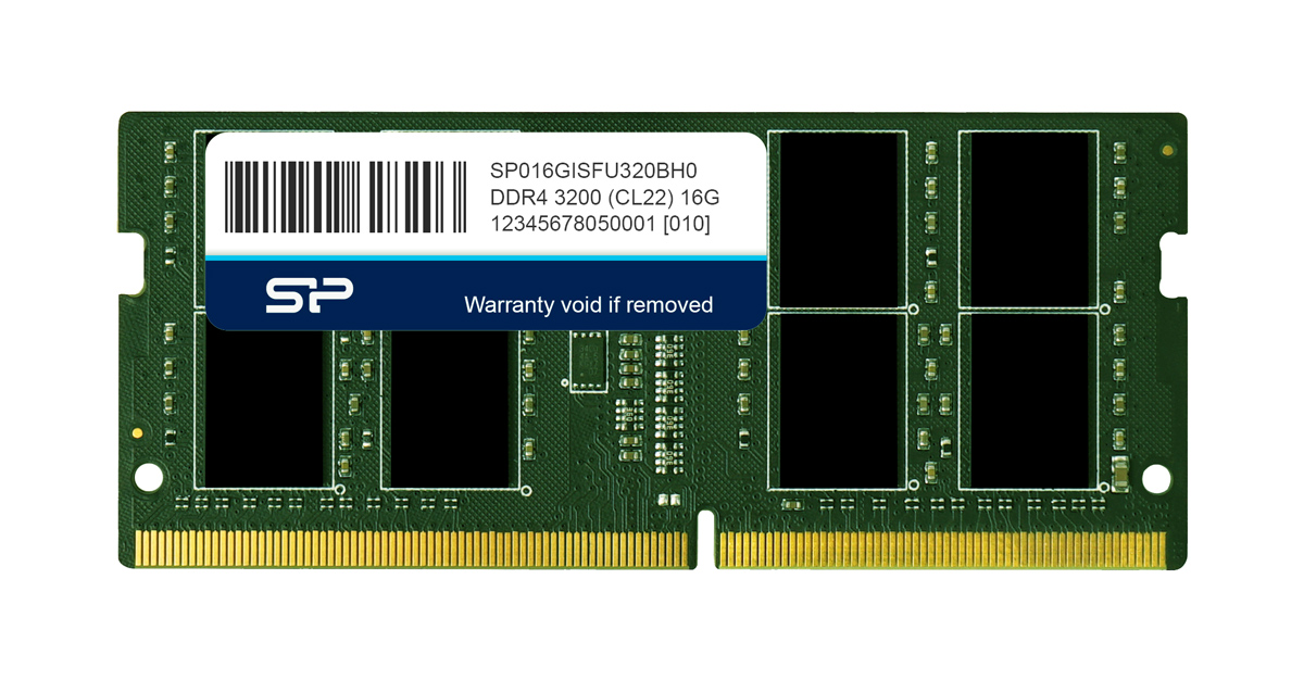 SILICON POWER industrial μνήμη DDR4 SODIMM SP016GISFU320BH0, 16GB, 3200MHz, CL22, -20~95 °C 1 SILICON POWER industrial μνήμη DDR4 SODIMM SP016GISFU320BH0