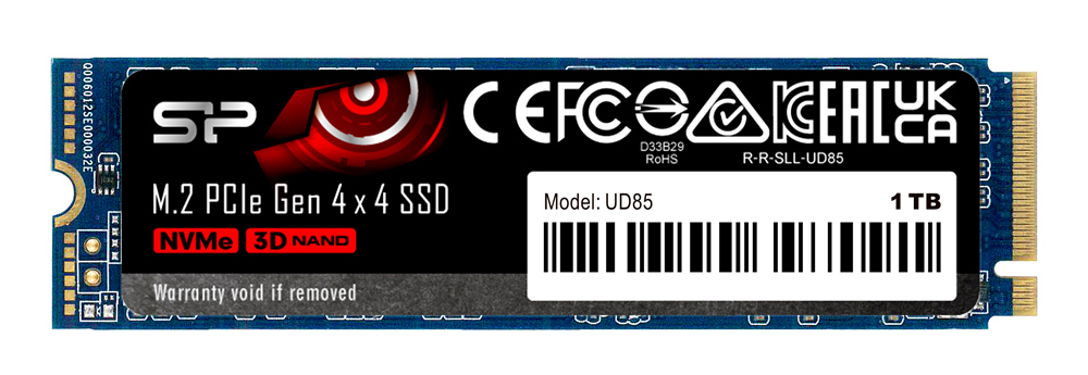 SILICON POWER SSD PCIe Gen4x4 M.2 2280 UD85, 1TB, 3.600-2.800MB/s 1 SILICON POWER SSD PCIe Gen4x4 M.2 2280 UD85