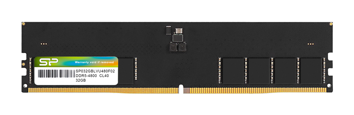 SILICON POWER μνήμη DDR5 UDIMM SP032GBLVU480F02, 32GB, 4800MHz, CL40 1 SILICON POWER μνήμη DDR5 UDIMM SP032GBLVU480F02